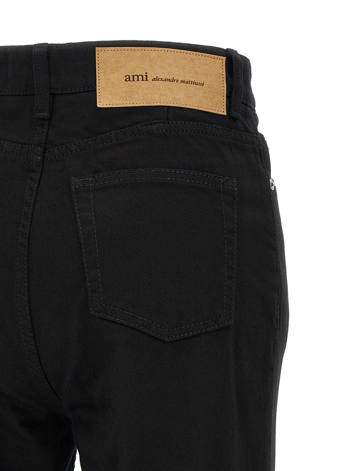 Ami Paris Flared Leg Jeans Black