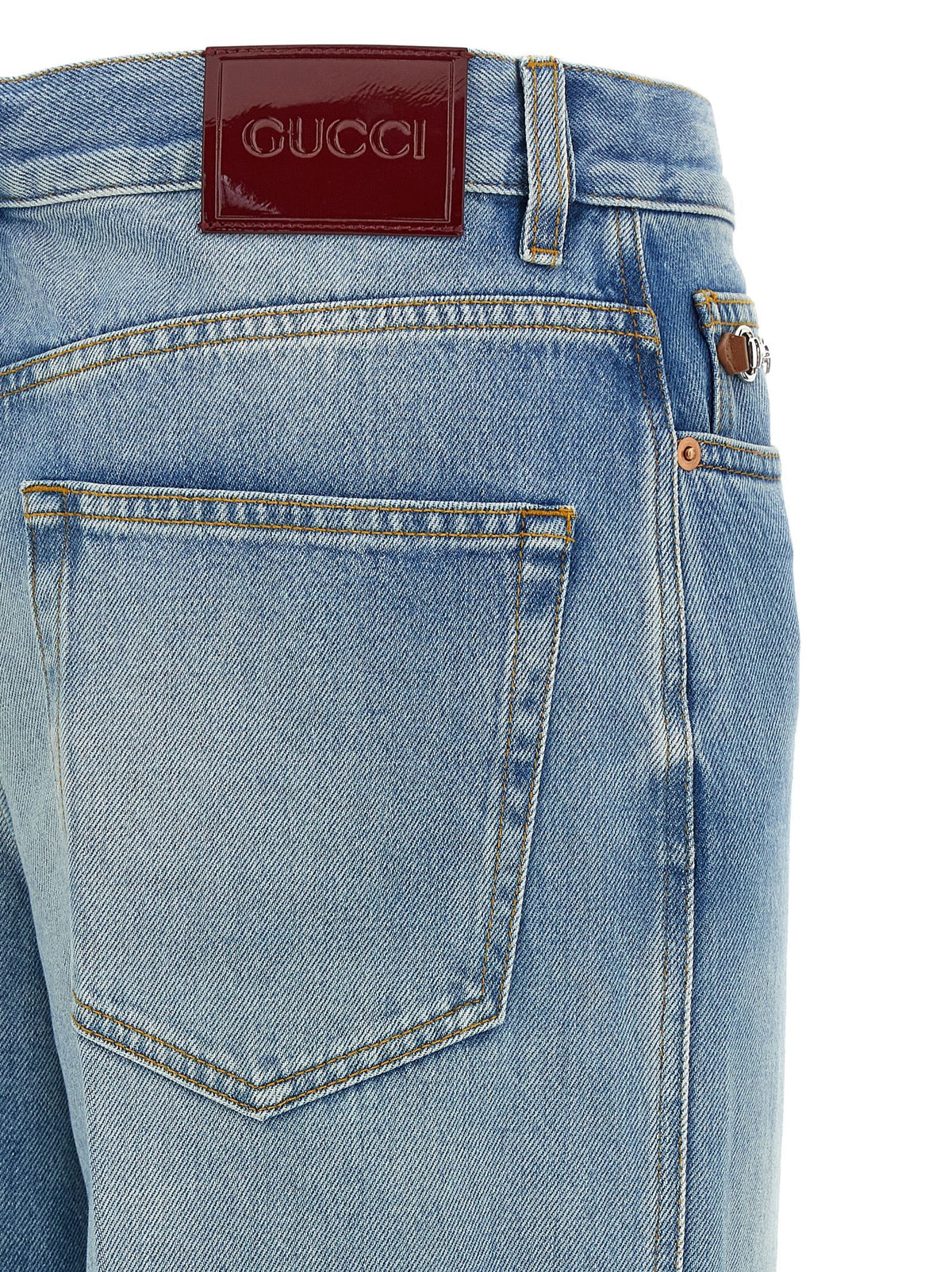 Gucci Flared Leg Jeans Blue