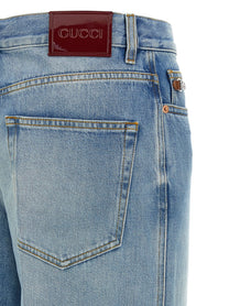 Gucci Flared Leg Jeans Blue