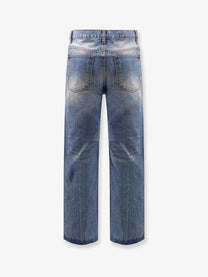 Tonywack Unisex Flared Leg Unisex Jeans Blue