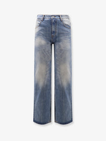 Tonywack Unisex Flared Leg Unisex Jeans Blue