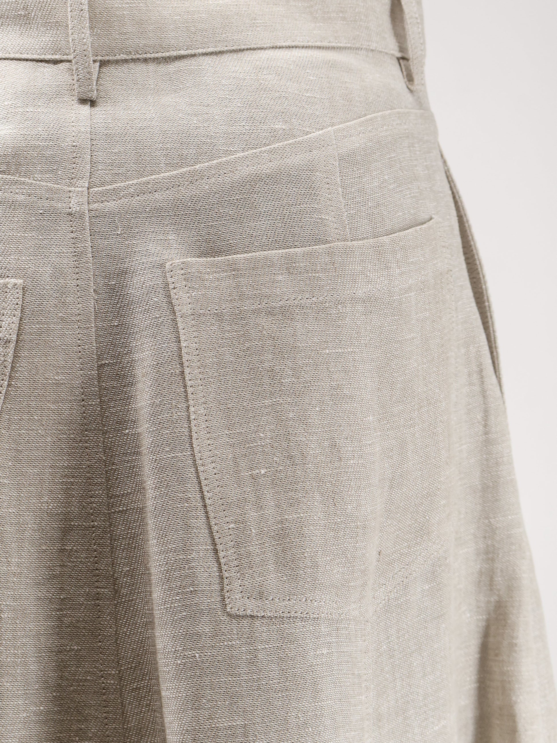Alysi Women's Flared Linen Skirt Grezzo