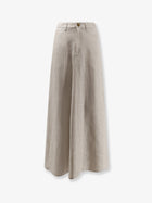 Alysi Women's Flared Linen Skirt Grezzo