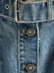 Dior Women's Flared Midi Denim Skirt Blue Dior