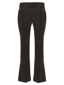 The Attico Flared Pants Brown