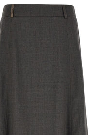 Peserico Flared Skirt Grey, view 3