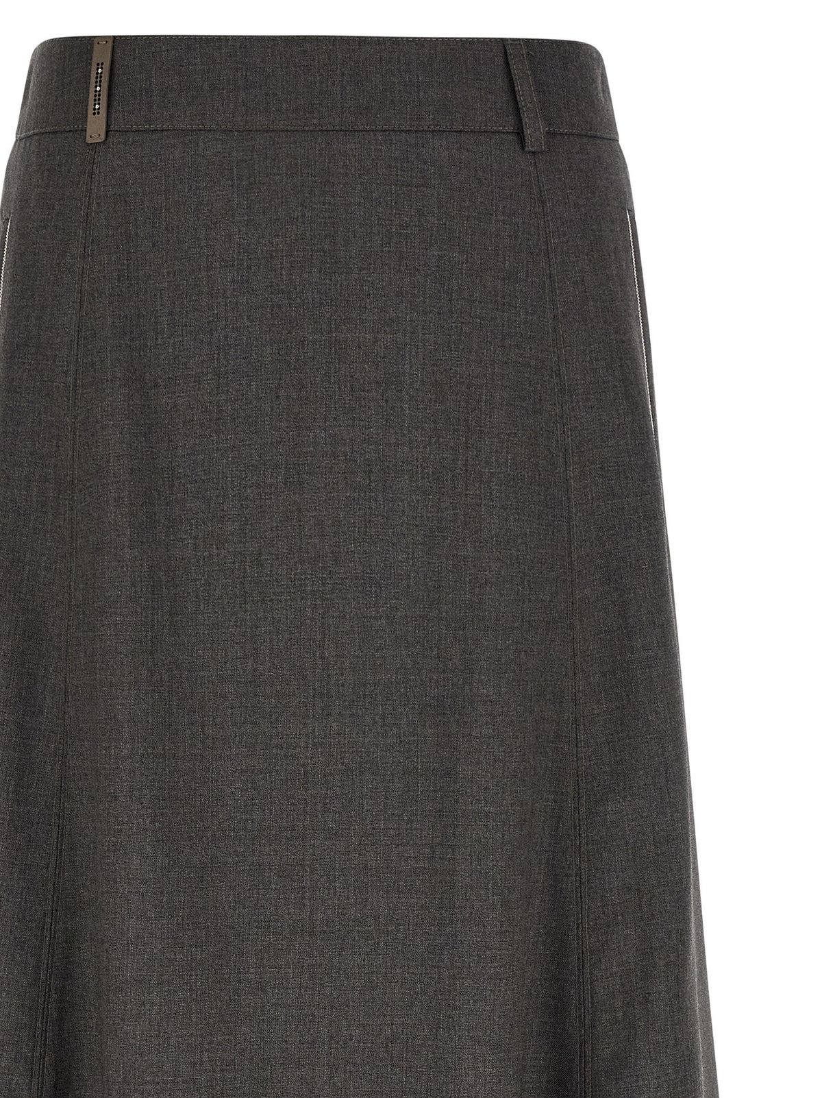Peserico Flared Skirt Grey, view 3