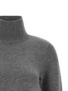 Toteme Flared Turtleneck Sweater Grey, view 3