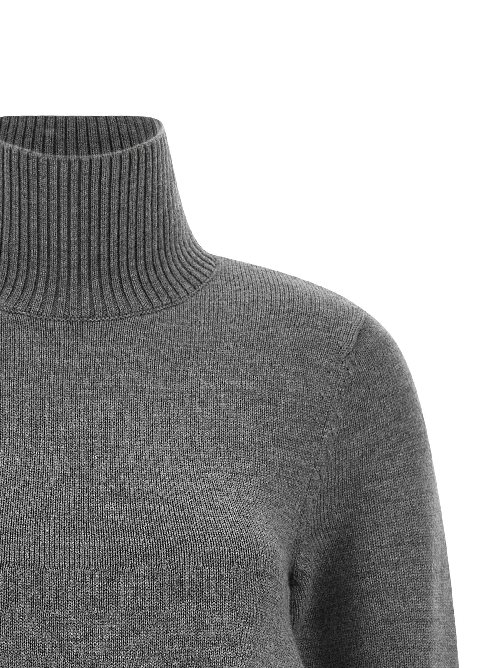 Toteme Flared Turtleneck Sweater Grey