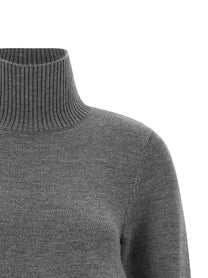 Toteme Flared Turtleneck Sweater Grey