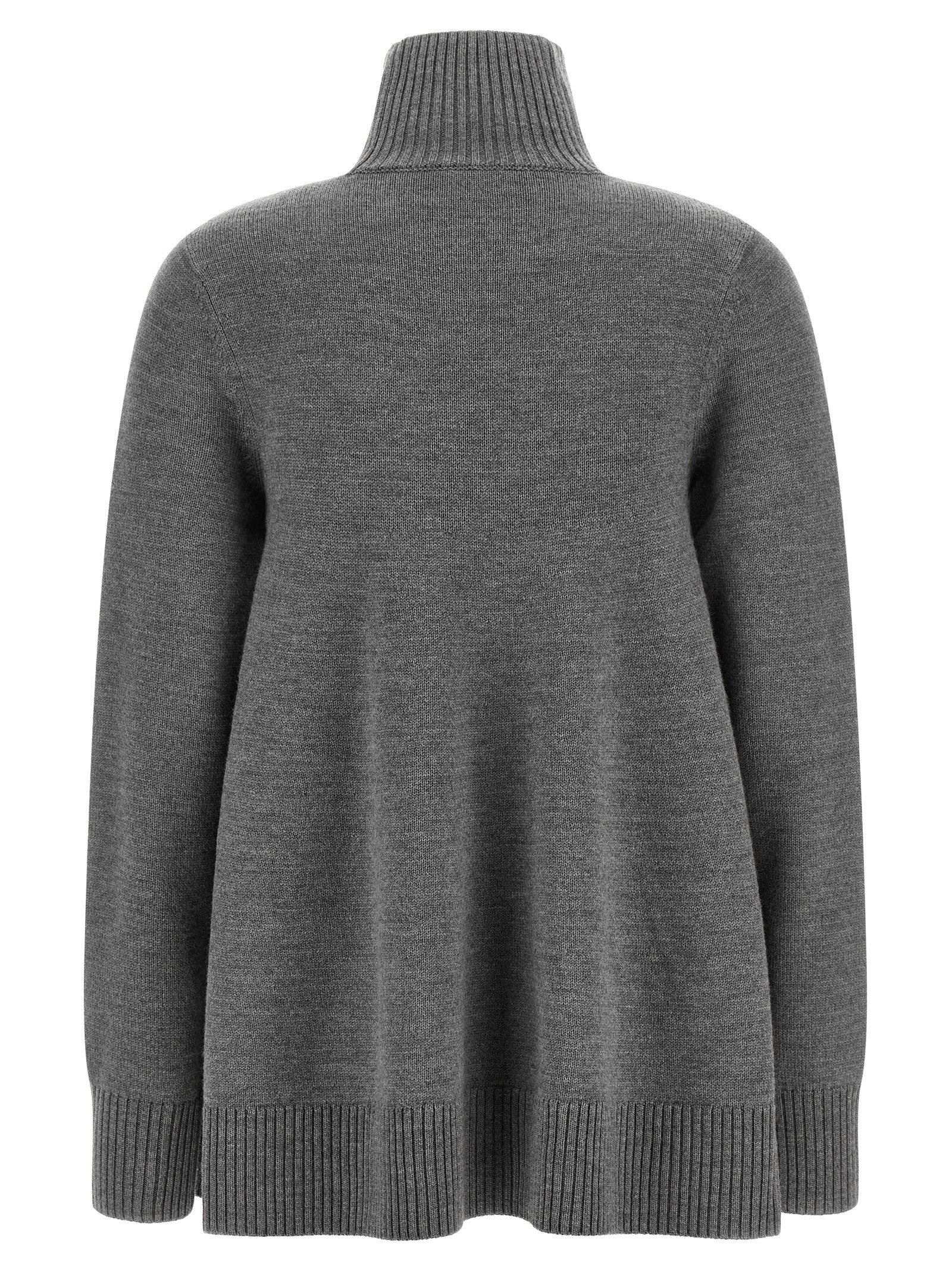 Toteme Flared Turtleneck Sweater Grey