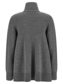 Toteme Flared Turtleneck Sweater Grey