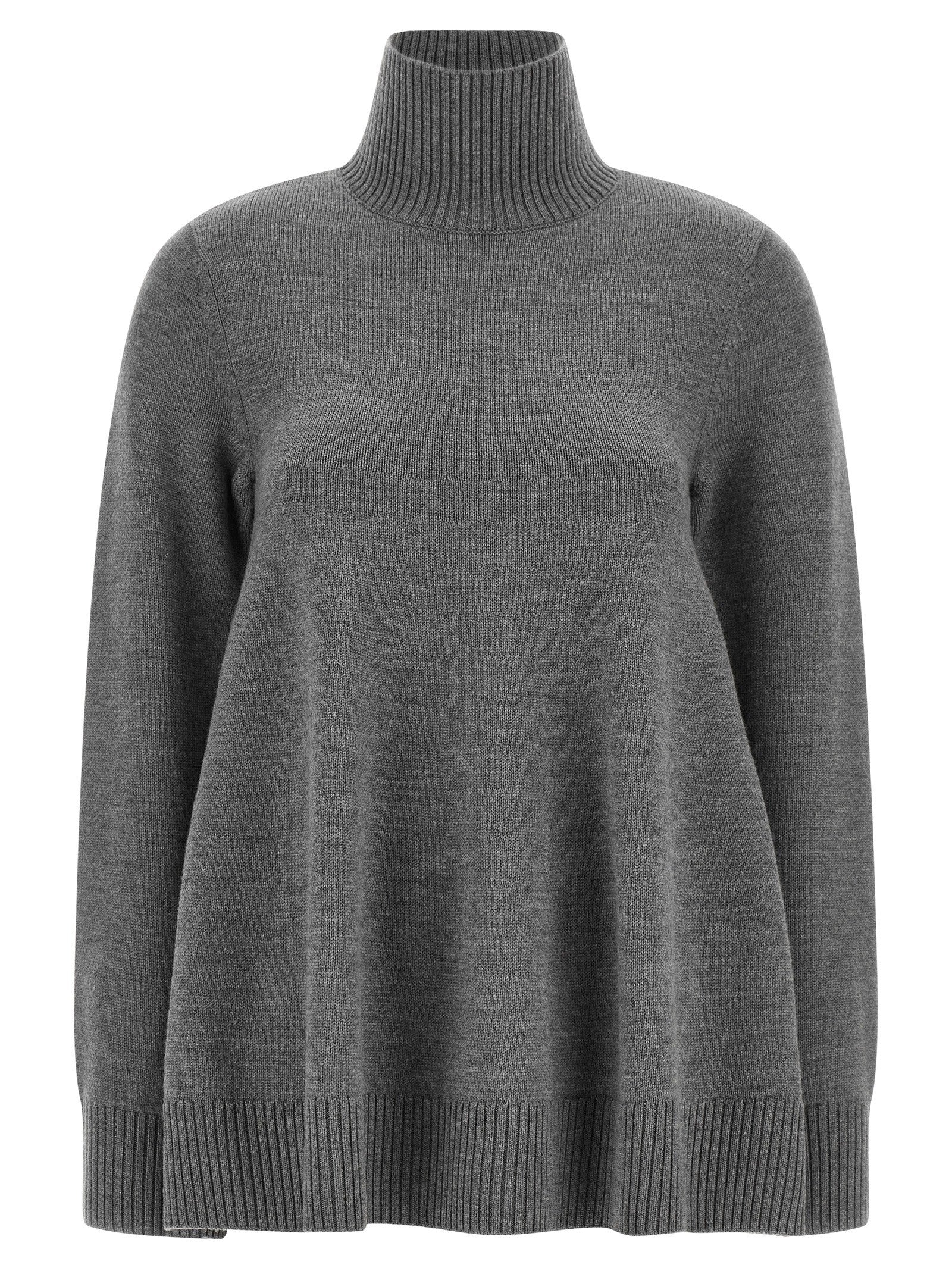Toteme Flared Turtleneck Sweater Grey