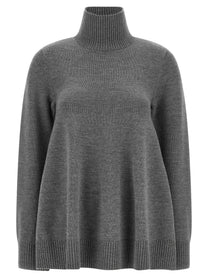 Toteme Flared Turtleneck Sweater Grey