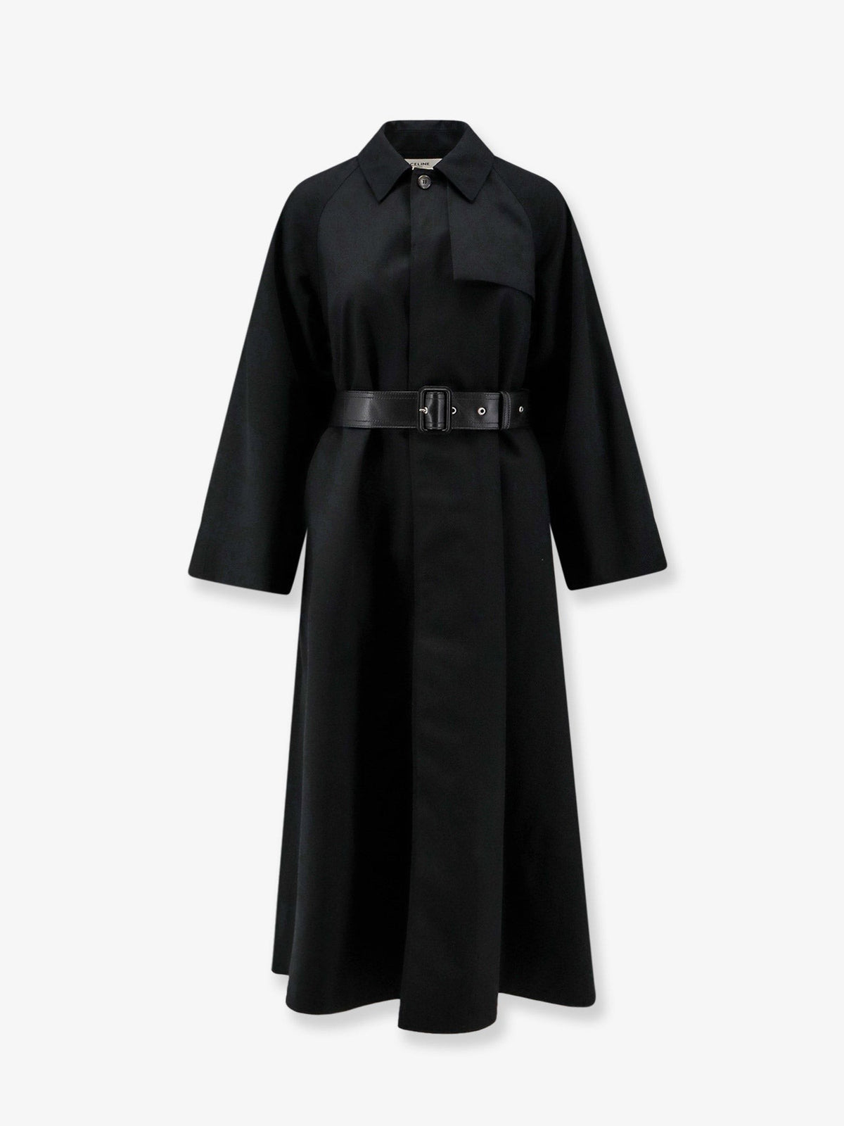 Celine Women's Flared Waterproof Coat Black