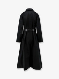Celine Women's Flared Waterproof Coat Black, view 2