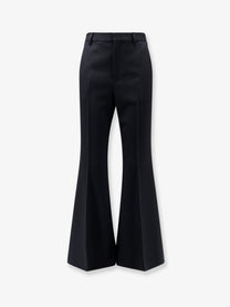 Celine Women's Flared Wool Trousers Black