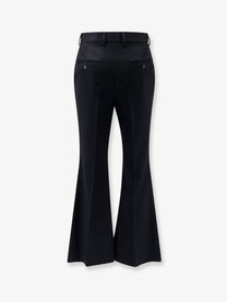 Celine Women's Flared Wool Trousers Black