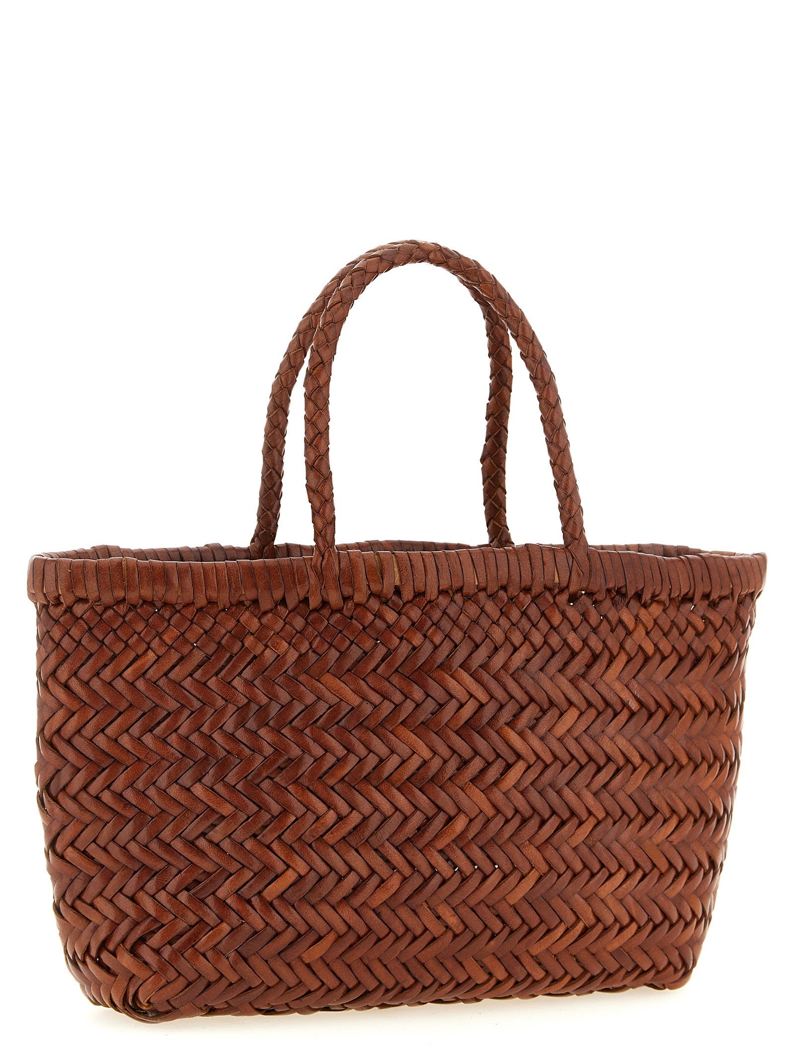 Dragon Diffusion Flat Gora Mini Handbag Brown