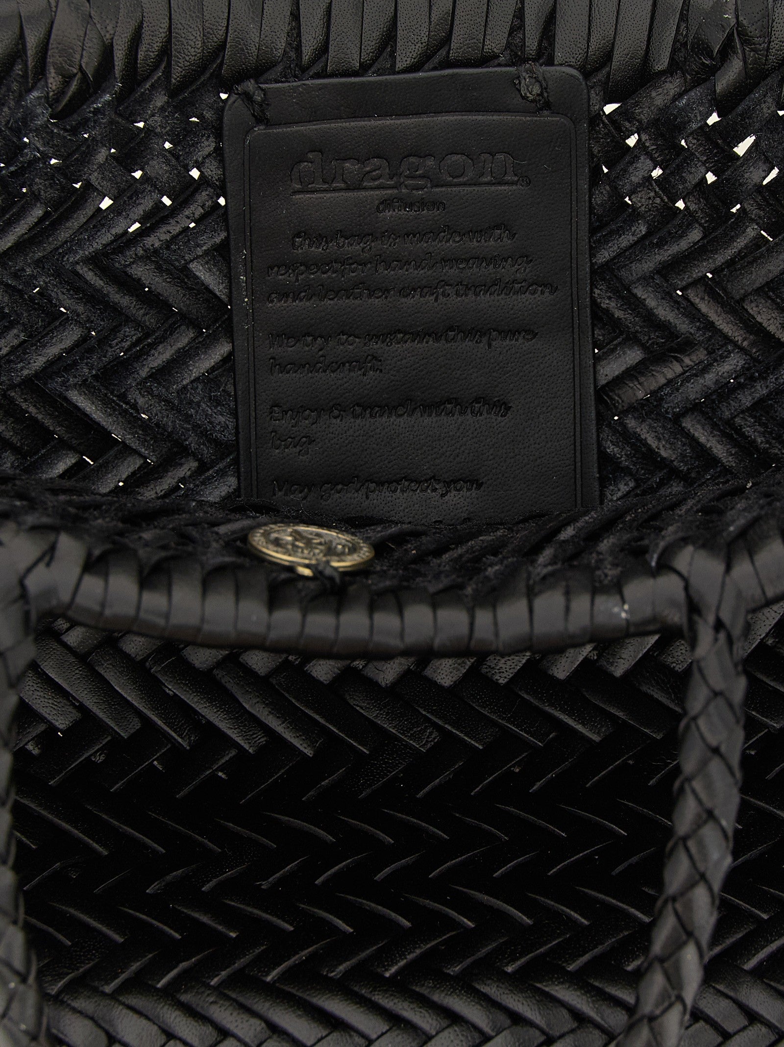 Dragon Diffusion Flat Gora Mini Handbag Black