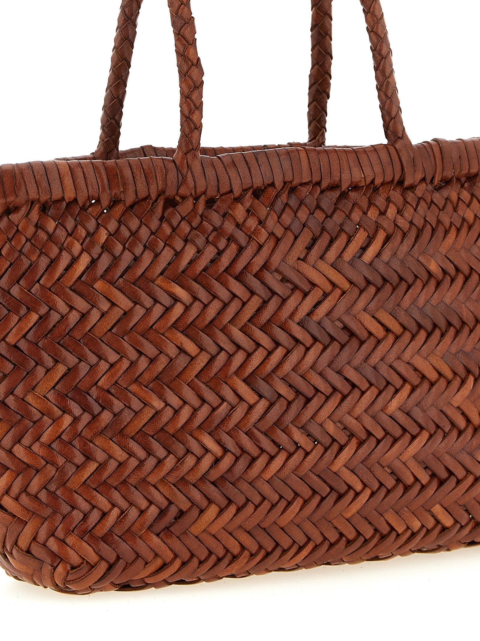 Dragon Diffusion Flat Gora Mini Handbag Brown