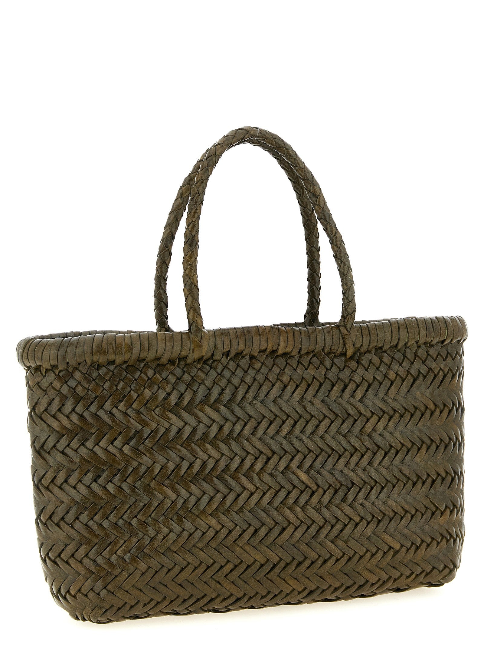 Dragon Diffusion Flat Gora Mini Handbag Green