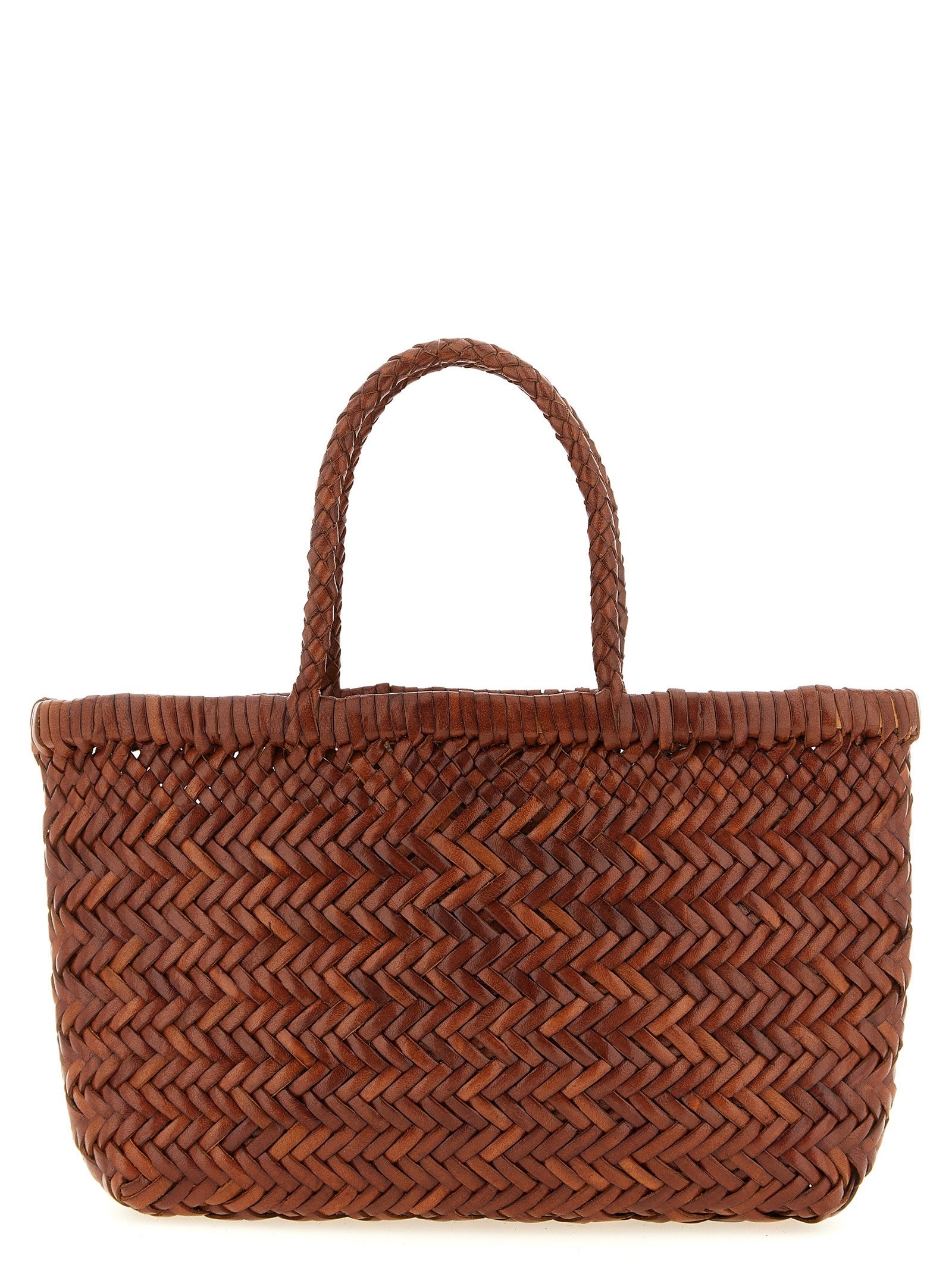 Dragon Diffusion Flat Gora Mini Handbag Brown