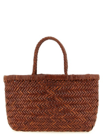 Dragon Diffusion Flat Gora Mini Handbag Brown