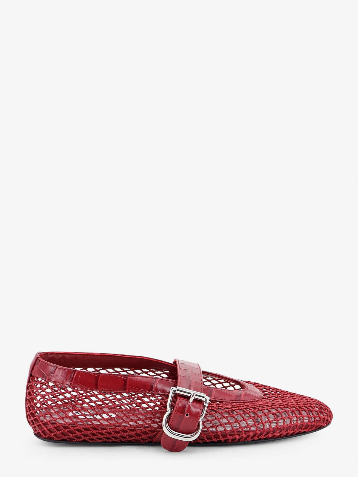 ALAÏA Women's Flat Leather Ballerinas Pink