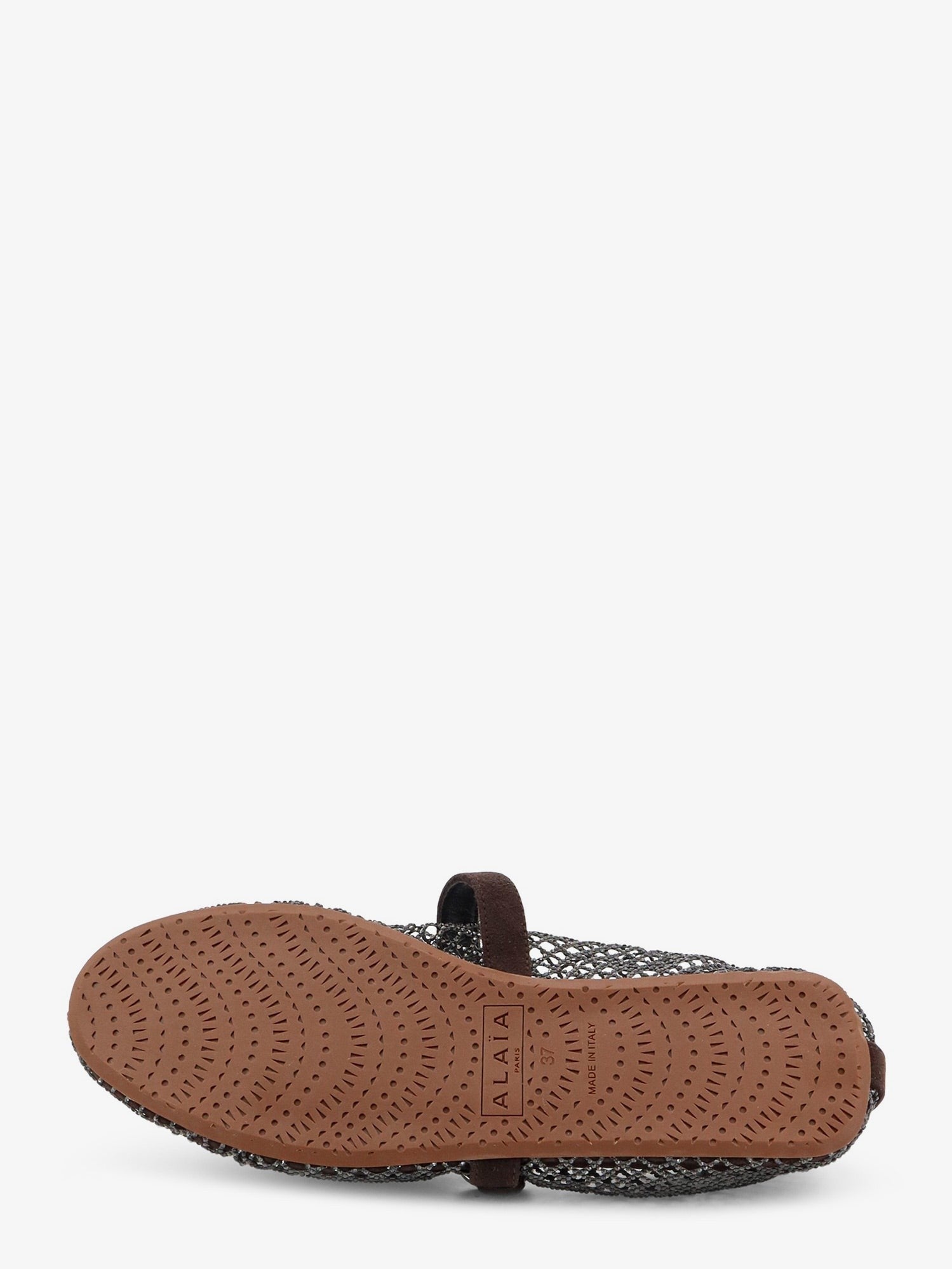 ALAÏA Women's Flat Mesh Ballet Flats Brown