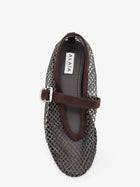 ALAÏA Women's Flat Mesh Ballet Flats Brown