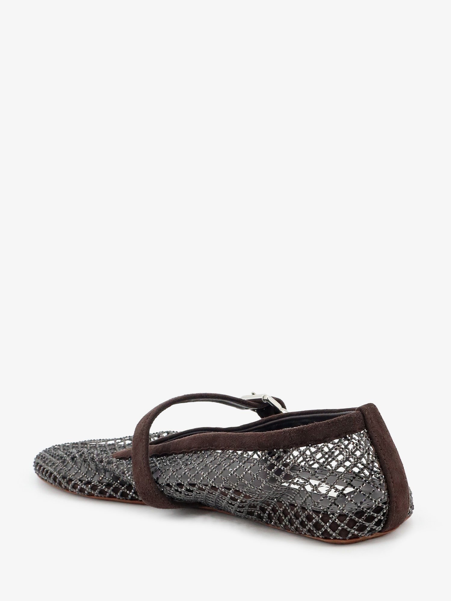 ALAÏA Women's Flat Mesh Ballet Flats Brown