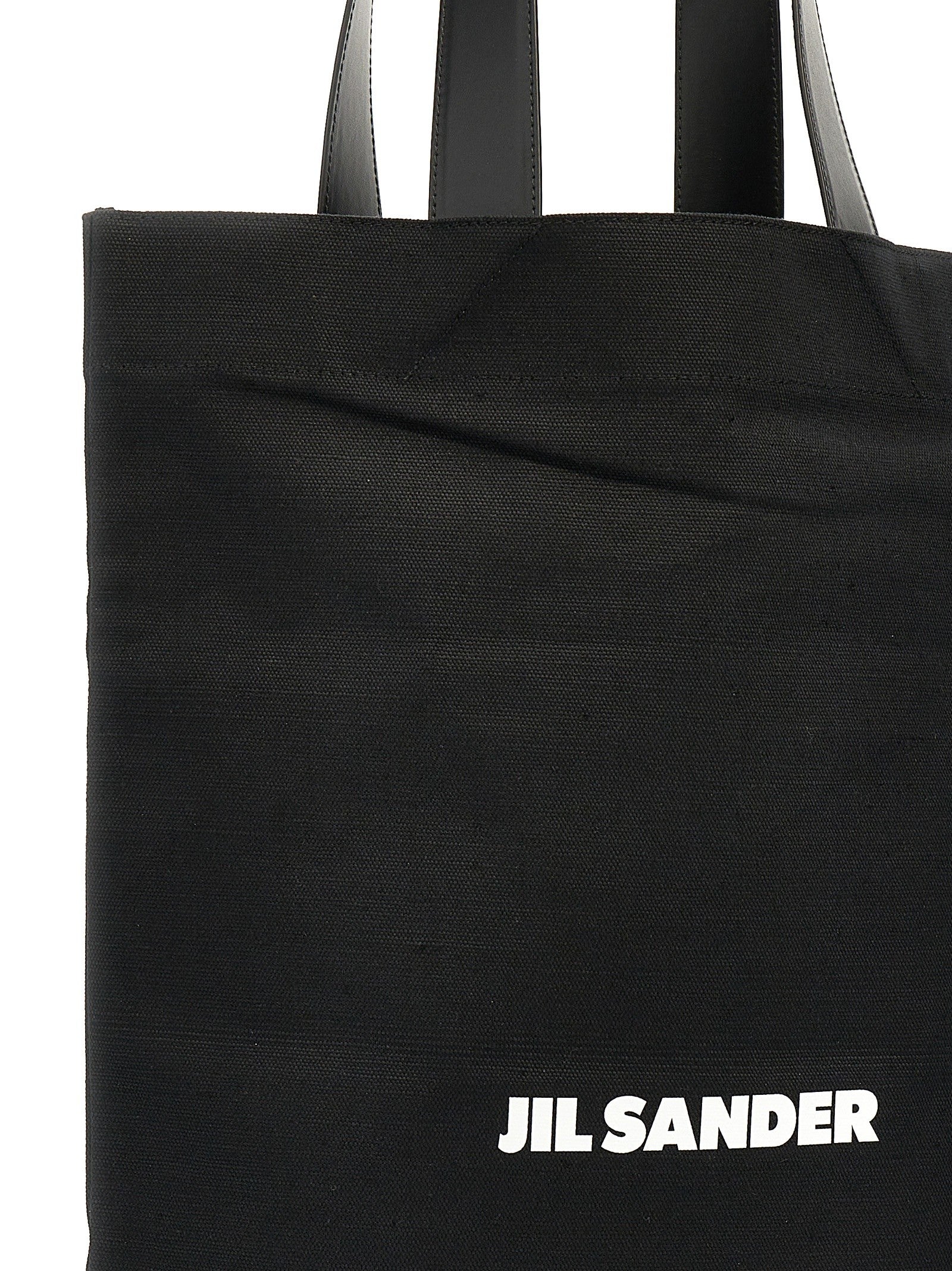 Jil Sander Flat Shopper Large Shopping Bag Black