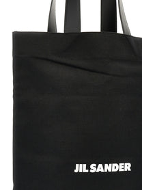 Jil Sander Flat Shopper Large Shopping Bag Black