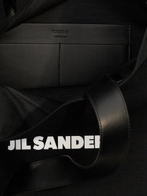 Jil Sander Flat Shopper Large Shopping Bag Black