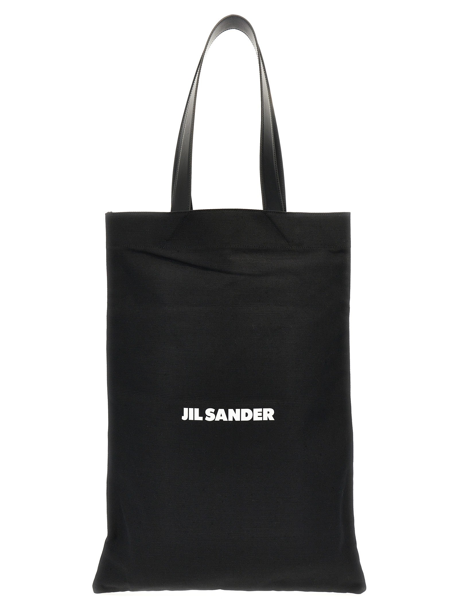 Jil Sander Flat Shopper Large Shopping Bag Black