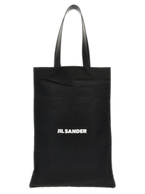 Jil Sander Flat Shopper Large Shopping Bag Black