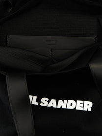 Jil Sander Flat Shopper Medium Shopping Black