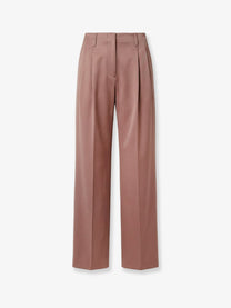 Golden Goose Women's Flavia Light Dry Wool Trousers Blue