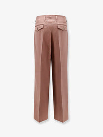 Golden Goose Women's Flavia Light Dry Wool Trousers Blue