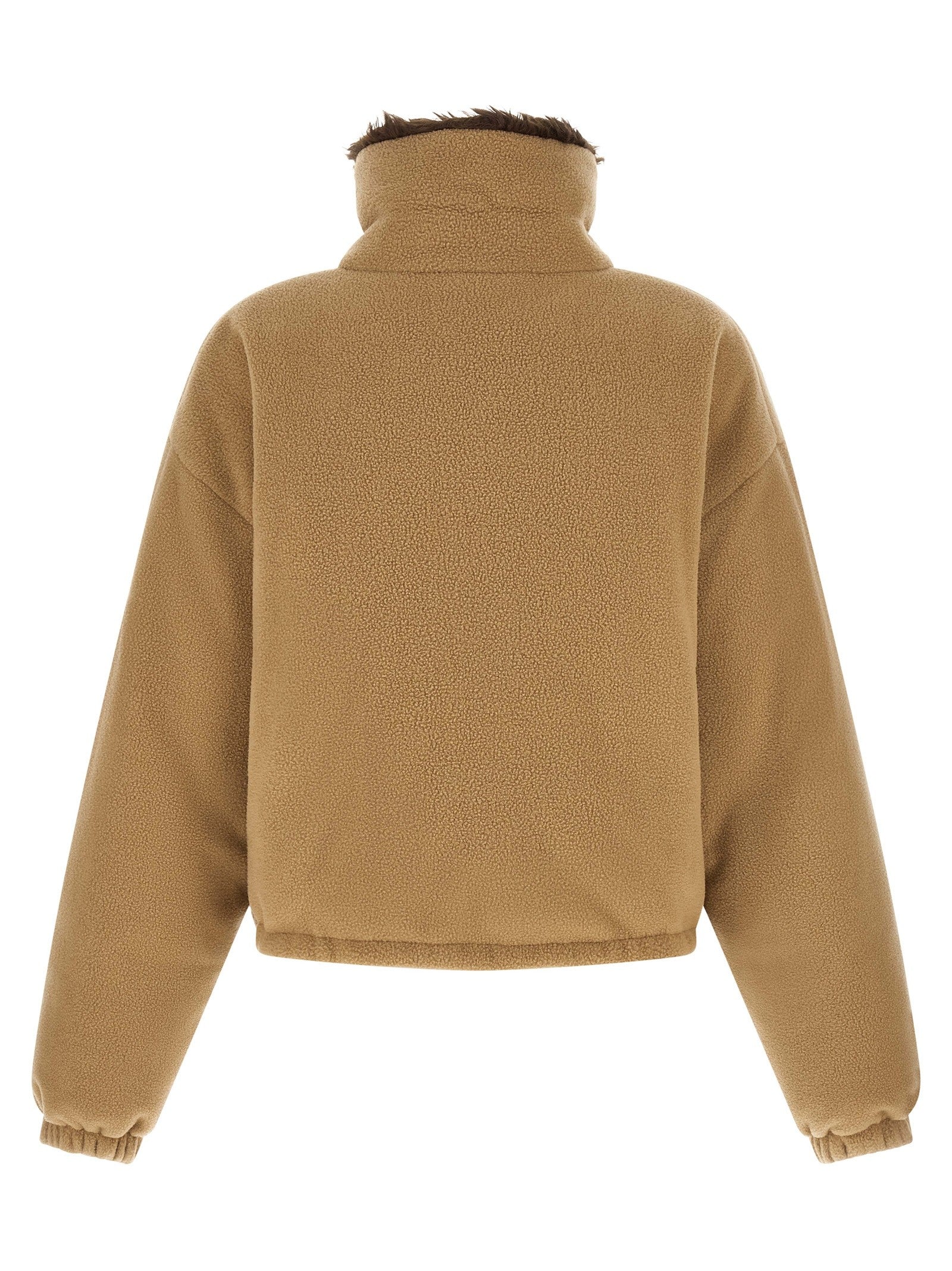 Miu Miu Fleece Down Jacket Beige