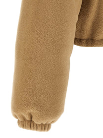Miu Miu Fleece Down Jacket Beige