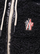 Moncler Grenoble Women's Fleece Hooded Down Jacket Black, view 3