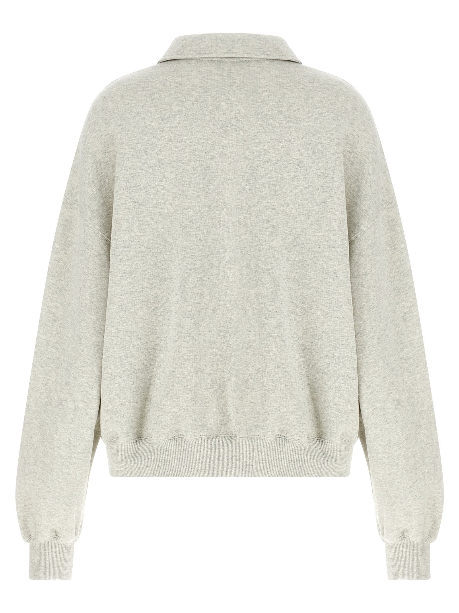 ROTATE Birger Christensen Fleece Polo Shirt White