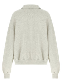 ROTATE Birger Christensen Fleece Polo Shirt White