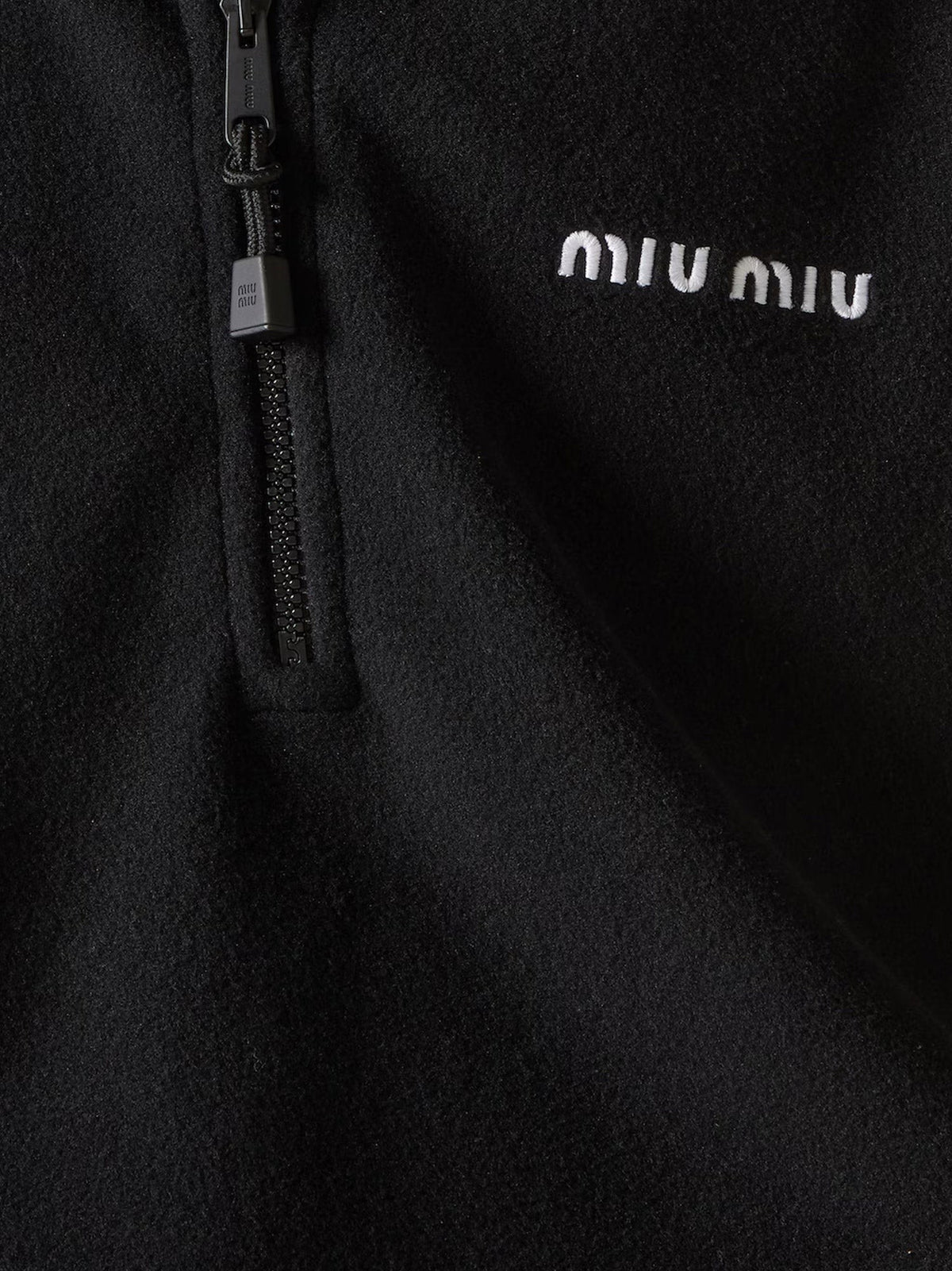 Miu Miu Women's Fleece Sweatshirt Black
