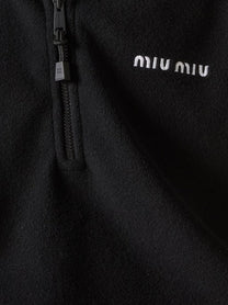Miu Miu Women's Fleece Sweatshirt Black