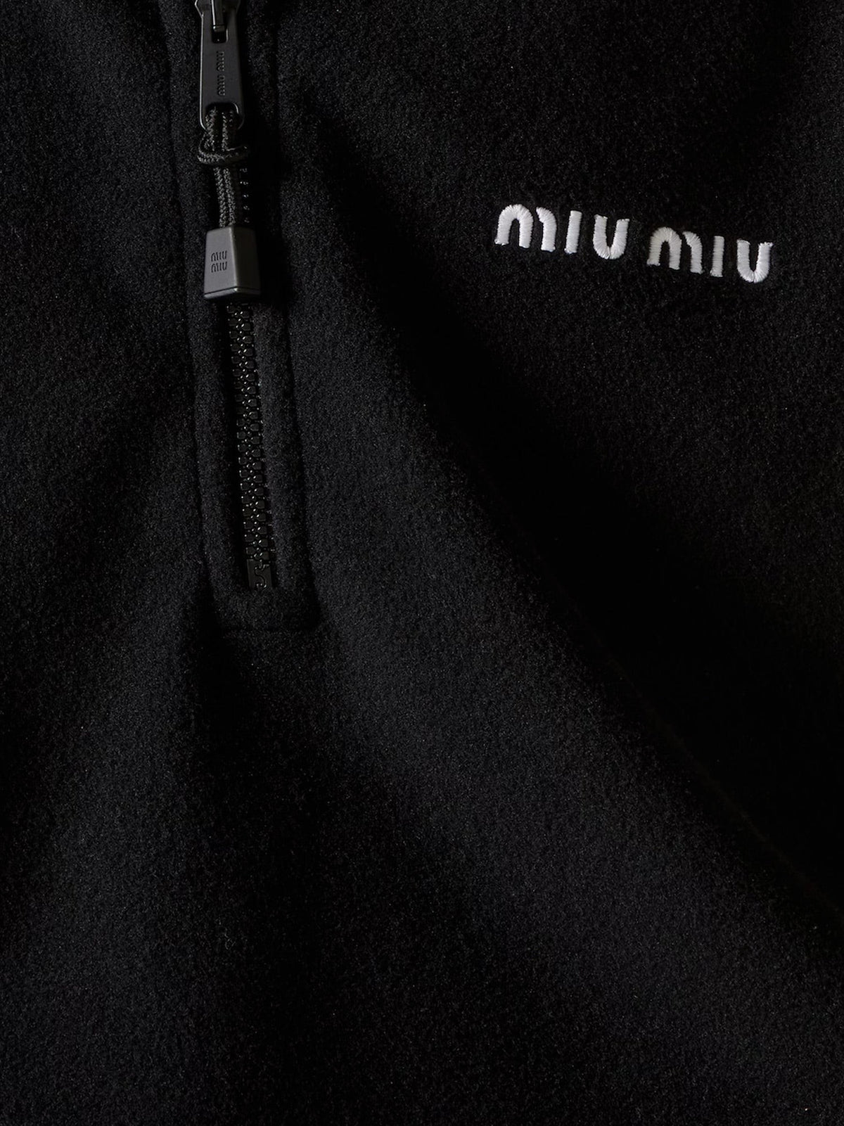 Miu Miu Women's Fleece Sweatshirt Black