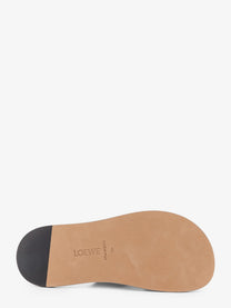 Loewe Men's Flex Leather Sandals Beige