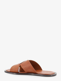 Loewe Men's Flex Leather Sandals Beige